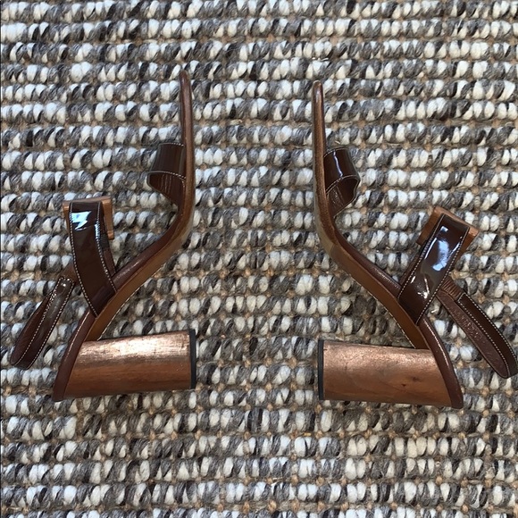 Prada Ankle Strap Wooden Heels - Picture 11 of 11